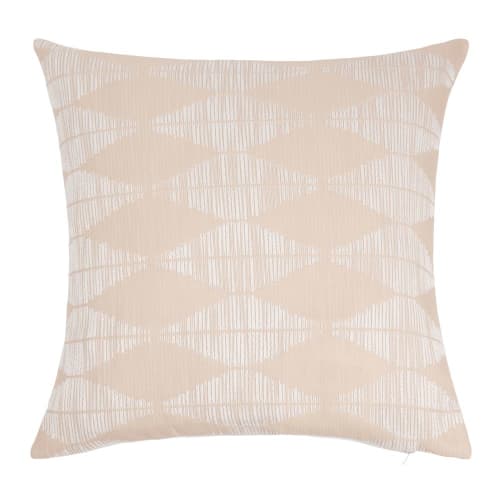 Fodera di cuscino in cotone con motivi écru e beige, 40x40 cm Fodera di cuscino in cotone con motivi écru e beige, 40x40 cm