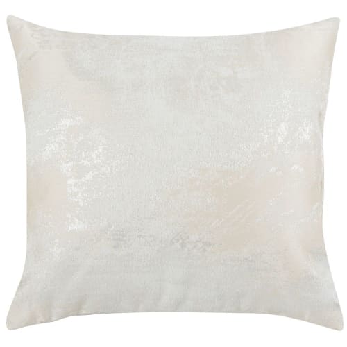 Fodera per cuscino beige e bianca 40x40 cm