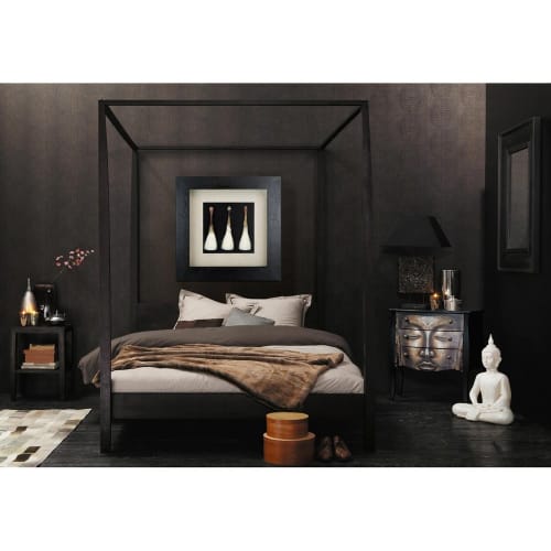 Four Poster Solid Acacia Wood King Size, Four Poster Bed Frame King Size