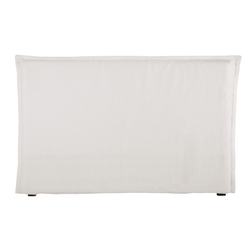 Funda de cabecero 180 cm de lino lavado blanco