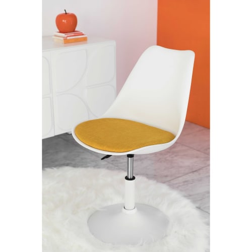 round white faux fur rug D 140 cm Furil Maisons du Monde