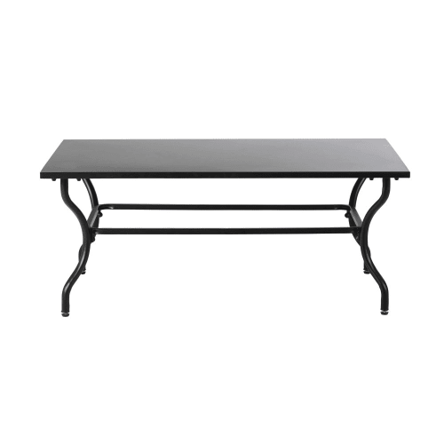 Garden Coffee Table In Black Wrought, Black Wrought Iron Outdoor Coffee Table