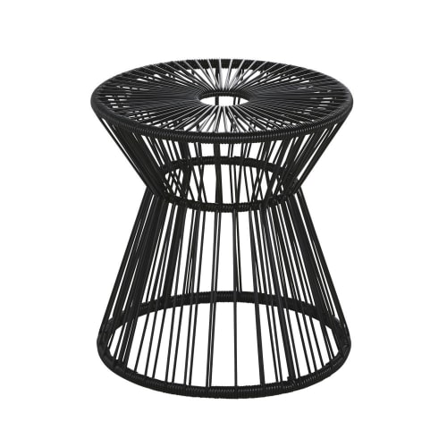Outdoor collection Outdoor coffee tables | Garden side table in black resin and black metal - SH50508