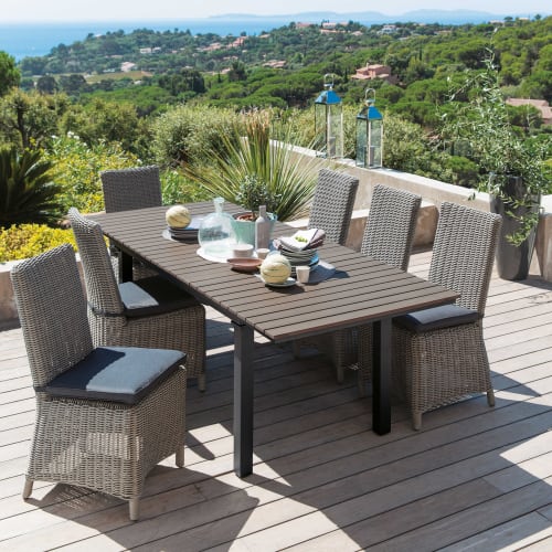 composite wood outdoor dining table