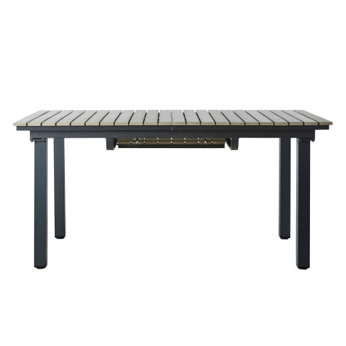 Business Garden | Garden table in imitation wood composite and aluminium in grey W 213 - MD35130