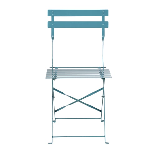 Garten Gartenstühle | Gartenklappstühle aus türkisblauem Stahl (Set aus 2) - ET38035