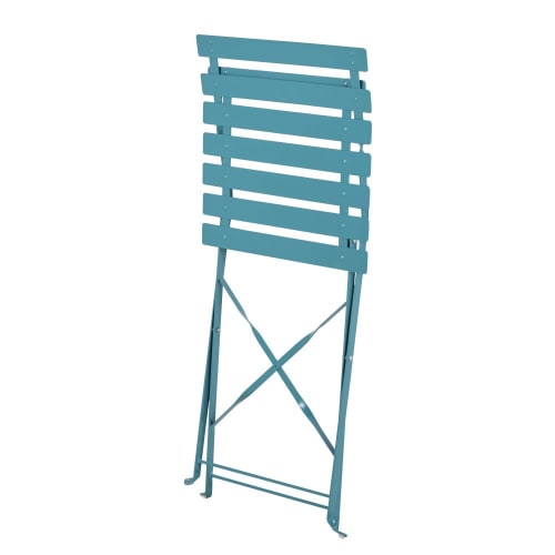 Garten Gartenstühle | Gartenklappstühle aus türkisblauem Stahl (Set aus 2) - ET38035