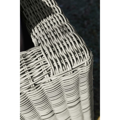 Gartensofa 3/4-Sitzer aus geflochtenem Kunstharz in Grau Cape Town