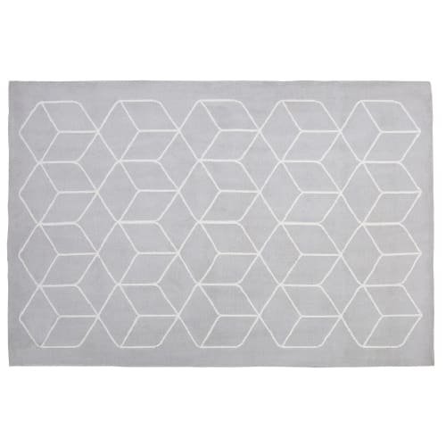 Soft furnishings and rugs Rugs | Geometric print tufted rug in grey and white 160x230cm - BD40548