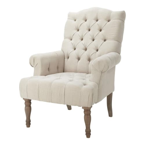 Sofas und sessel Sessel | Gepolsterter Leinensessel Dorchester - VS72406