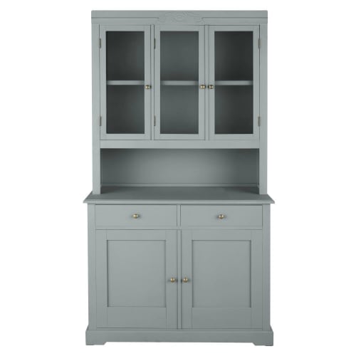 Möbel Geschirrschränke | Geschirrschrank mit 5 Türen und 2 Schubladen, graugrün - RZ83229