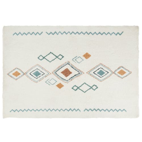 Kids Teppiche für Kinder | Getufteter Teppich mit mehrfarbigen geometrischen Motiven im Berber-Stil, OEKO-TEX®, 120x180cm - MN14252