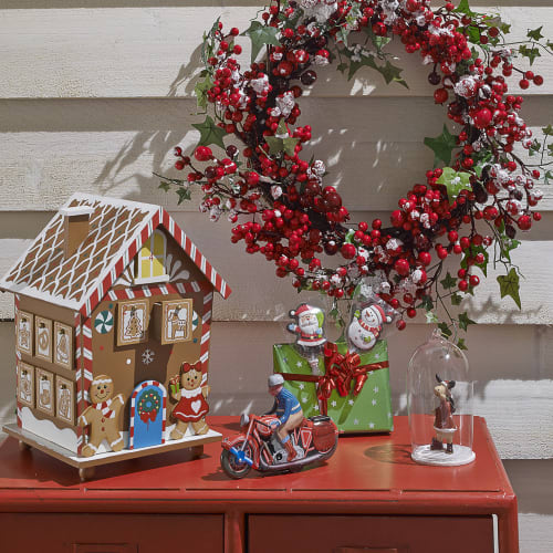 colore argento Redsa-3 set di steli di bacche di Natale con glitter colorati artificiali da 7,8 cm con ghirlanda natalizia e decorati con palline di frutta in schiuma fai-da-te 