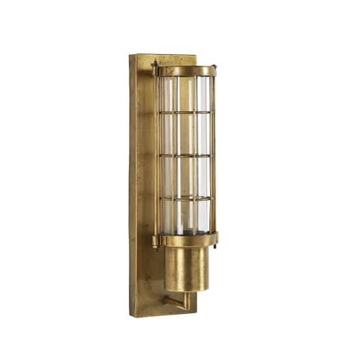 Business Lighting | Glass and Gold Metal Wall Lamp - QE70456
