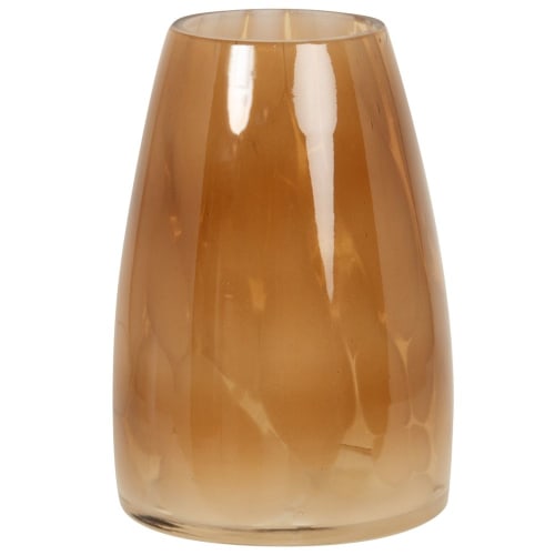 wortel Voorbeeld Necklet Glazen vaas met bruine details H13 Aswan | Maisons du Monde