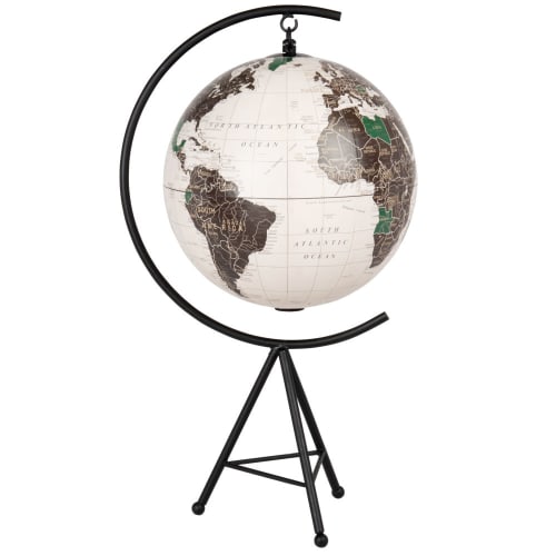 Globe Terrestre Carte Du Monde Noir Et Blanc Capetown Maisons Du Monde