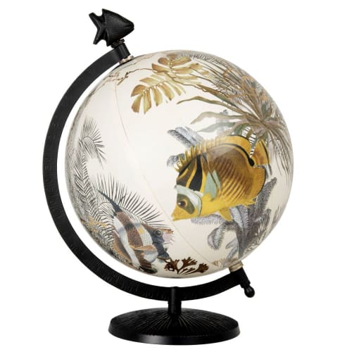 Dekoration Globen | Globus mit aufgedruckter Weltkarte im Unterwasserstil - IY17228