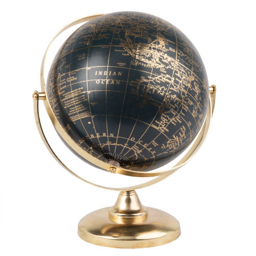 Gold And White World Map Globe