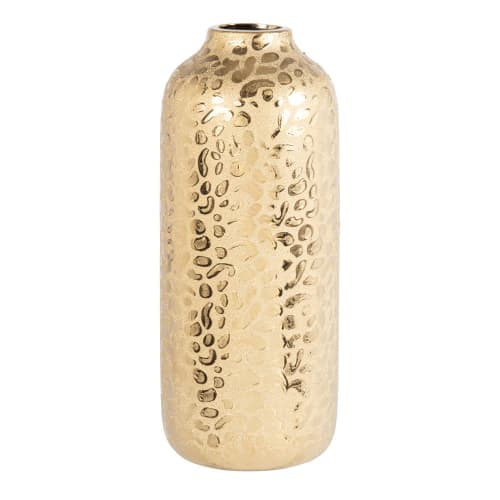 Decor Vases | Gold flecked glass vase H10cm - MI35979