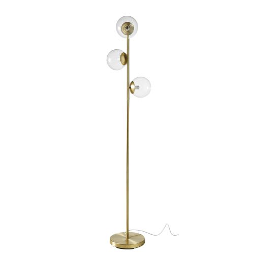 Gold Metal and Glass 3Globe Floor Lamp H157 California Maisons du Monde