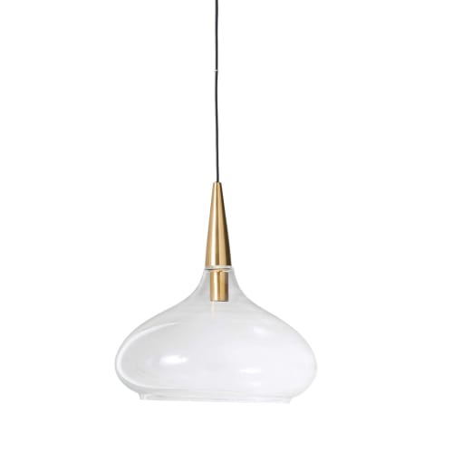 Business Lighting | Gold Metal and Glass Pendant - BW86723