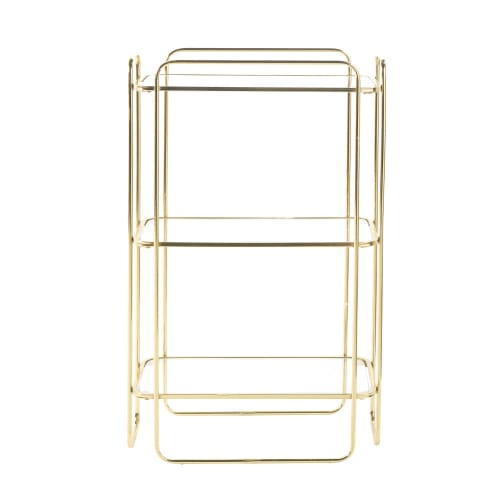 Gold Metal and Glass Shelving Unit JANE | Maisons du Monde