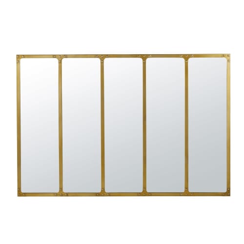 Decor Mirrors | Gold metal industrial mirror 120x80cm - KR02764