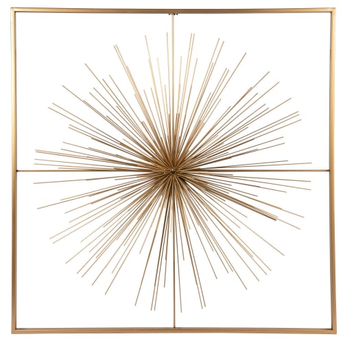 Decor Plaques & lettering | Gold Metal Wire Wall Art 80x80 - PK14804