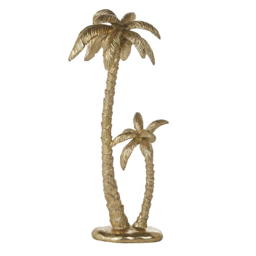 Gold palm tree statue H40cm DESIERTA | Maisons du Monde
