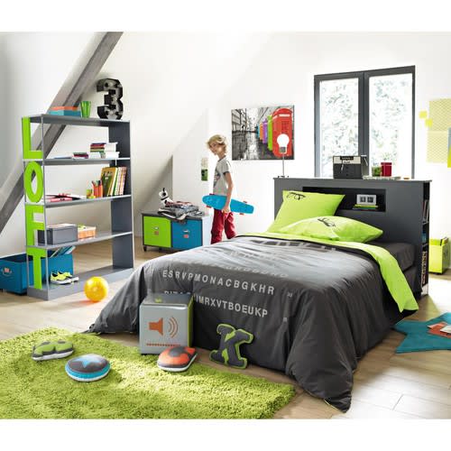 Grauem Bett-Kopfteil, B 140 Tonic | Maisons du Monde