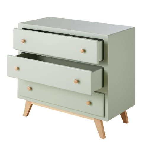 Green 3 Drawer Dresser Compatible With, Add Changing Table To Dresser