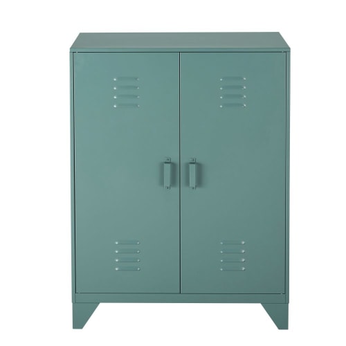 Green Metal 2-Door Storage Cabinet