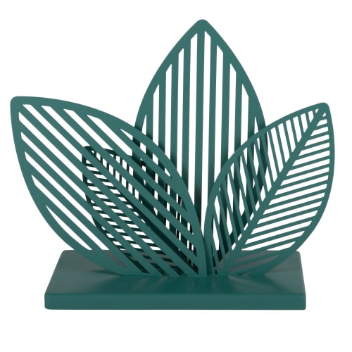 Decor Statuettes & figurines | Green metal ornament with cut-out foliage H22cm - QK95233