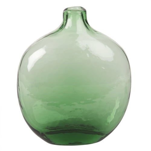 Green Tinted Flat Glass Vase H24 Maisons du Monde