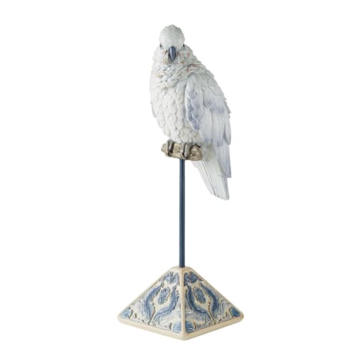 Grey-blue bird statue H50cm