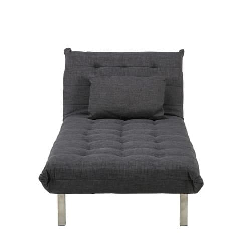 Grey Fabric Chaise Longue Sleeper Max Maisons du Monde