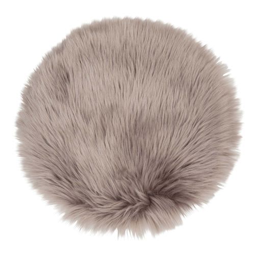 Grey Faux Fur Chair Pad D38 Maisons du Monde