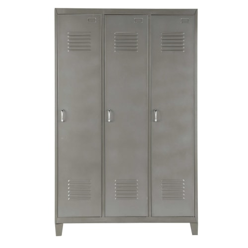 Grey Metal Locker Closet Loft Maisons, Black Metal Locker Dresser