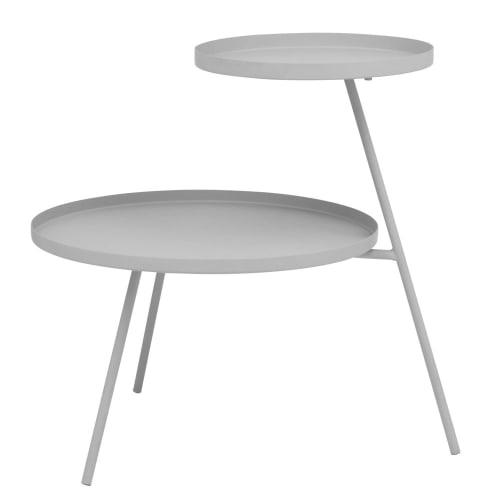Grey Metal Side Table Sava Maisons du Monde