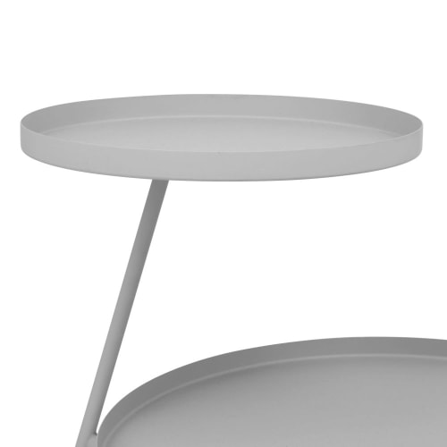 Grey Metal Side Table Sava Maisons du Monde