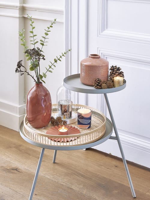 Grey Metal Side Table Sava Maisons du Monde