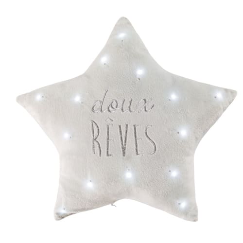 Grey Star Light Up Cushion 40 X 40 Doux Reves Maisons Du Monde