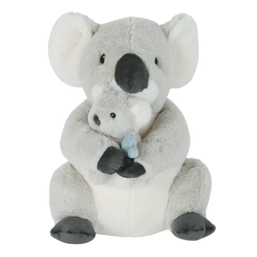 Grey, white and black koala cuddly toy