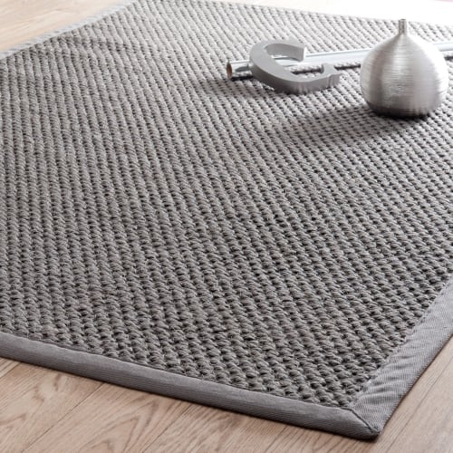 Panda Productiviteit Herhaal Grijs gevlochten sisal tapijt 200x300cm Bastide | Maisons du Monde