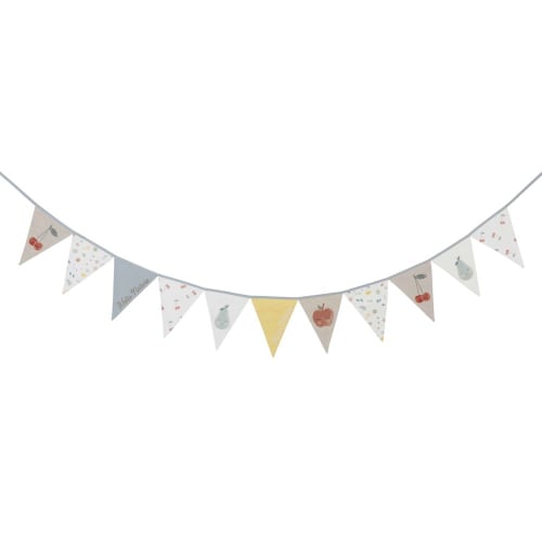 Guirlande Fanions Mausouca - 60 Drapeaux Imitation Toile De Jute - 15.2m - Déco Mariage, Fête