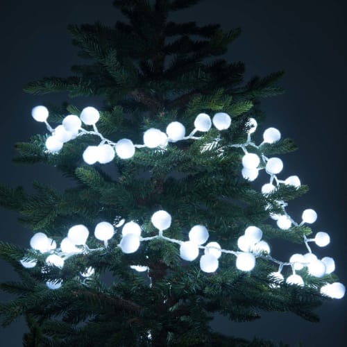 Guirlande lumineuse boules blanches 128 LED L600
