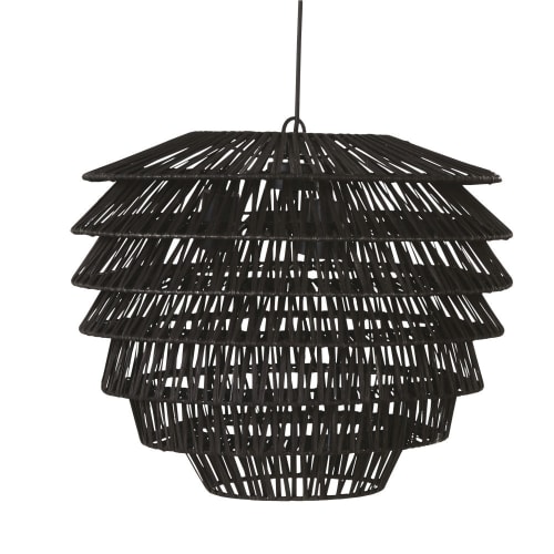 Hängeleuchte aus Rattangeflecht, schwarz D51 | Maisons du Monde Hängeleuchte aus Rattangeflecht, schwarz D51 | Maisons du Monde