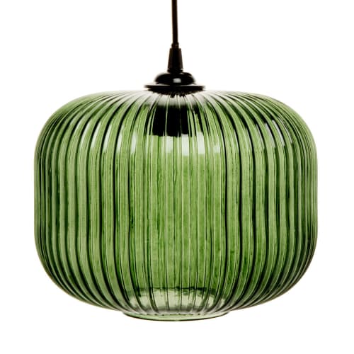 Hanglamp van groen getint glas D24 | Maisons du Monde