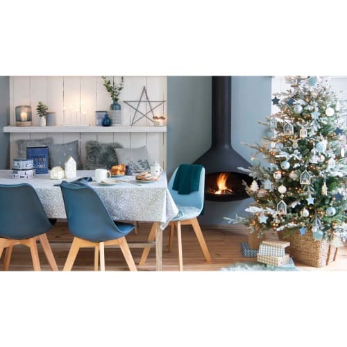 Hellblauer skandinavischer Stuhl mit Eiche Ice | Maisons du Hellblauer skandinavischer Stuhl mit Eiche Ice | Maisons du