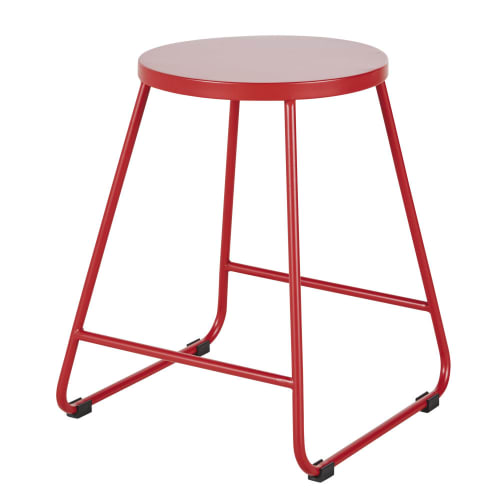Möbel Hocker und Sitzhocker | Hocker aus rotem Metall - OD66230
